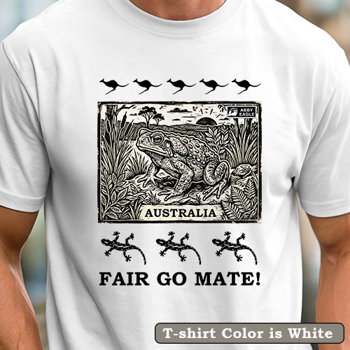 grungy Australian kangaroo playing a guitar t-shirt